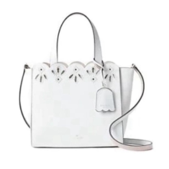 Kate Spade Mini Mina Magnolia Street Eyelet satchel Bag Purse - Picture 1 of 8